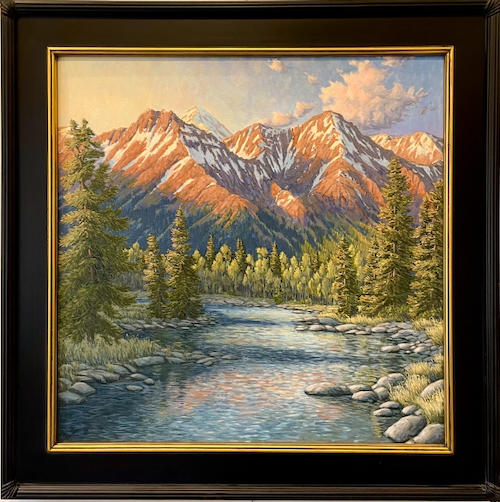 Click to view detail for An Evening on the River 24x24 $1800